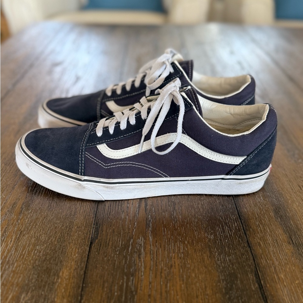 Vans Off The Wall Navy Blue and White Men’s Sneakers/Skate Shoe Size 12 - Picture 3 of 12
